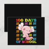 100 dagen van school Axolotl leraar Briefkaart (Voorkant / Achterkant)