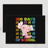 100 dagen van school Axolotl leraar Kaart (Voorkant / Achterkant)