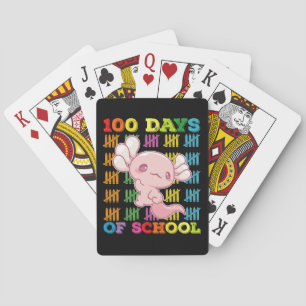 100 dagen van school Axolotl leraar Pokerkaarten