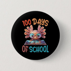 100 dagen van school Axolotl Zee 100ste dag van Ronde Button 5,7 Cm
