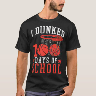 100 dagen van school basketbal Kinder T-shirt