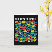 100 dagen van School Bouwstenen Master Builder Kaart (Gele Bloem)
