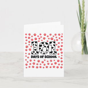 100 dagen van school Dalmatische Dog Boy Kind 100e Kaart