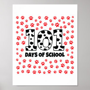 100 dagen van school Dalmatische Dog Boy Kind 100e Poster