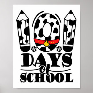 100 dagen van school Dalmatische Dog Boy Kind Poster