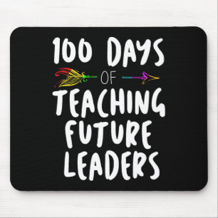 100 Dagen van School Design Gift voor leraren Teac Muismat