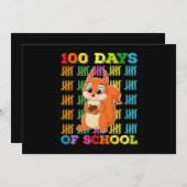 100 dagen van school eekhoorn leraar kaart (Voorkant / Achterkant)