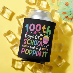 100 dagen van school en nog steeds poppin' meisje blikjeskoeler
