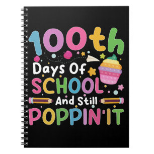 100 dagen van school en nog steeds poppin' meisje notitieboek