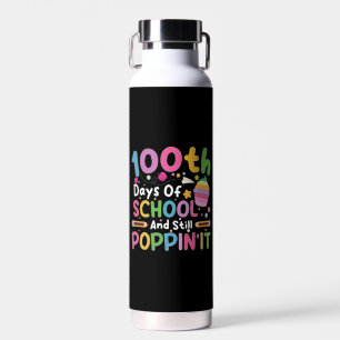100 dagen van school en nog steeds poppin' meisje waterfles