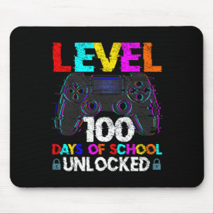 100 dagen van school gamer jongen niveau 100 ontgr muismat