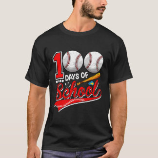 100 dagen van school Gelukkige 100ste dag honkball T-shirt