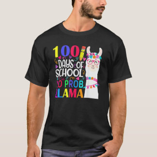 100 Dagen Van School Lama Geen Probllama Leraar Vi T-shirt