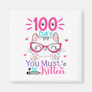 100 dagen van school moet je kitten kat 100 dagen magneet