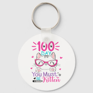 100 dagen van school moet je kitten kat 100 dagen sleutelhanger