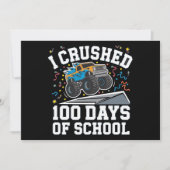 100 Dagen van School Monster Truck 100th Day Schoo Kaart (Voorkant)