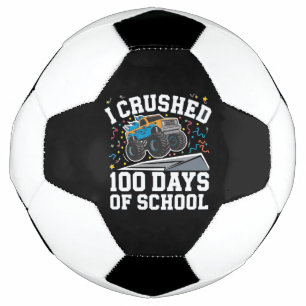100 Dagen van School Monster Truck 100th Day Schoo Voetbal