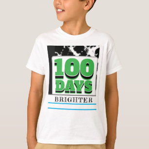 100 dagen van School Notitieboek Paper Green Desig T-shirt