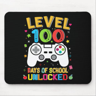 100 dagen van school ontgrendelde gamer 100ste dag muismat