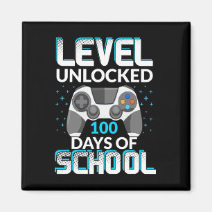 100 dagen van school ontgrendelde gamer nerdy team magneet