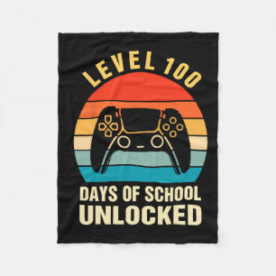 100 dagen van school ontgrendelde gamer videogames fleece deken