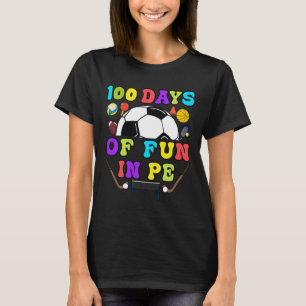 100 dagen van school PE leraar sportschool coach P T-shirt