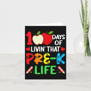 100 dagen van school pre-k leven leraar student kaart