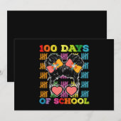 100 dagen van school rommelige Bun leraar Kaart (Voorkant / Achterkant)