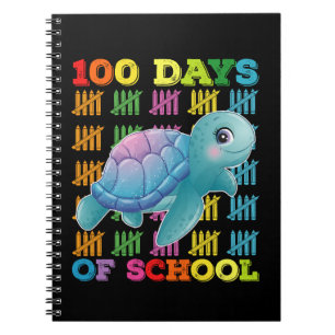 100 dagen van school schildpad leraar student notitieboek