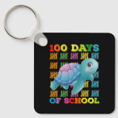 100 dagen van school schildpad leraar student sleutelhanger (Voorkant)