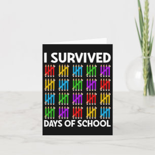 100 dagen van school Shirt Kinder 100e dag school Kaart
