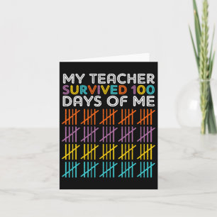 100 dagen van school Shirt Kinder 100e dag school Kaart
