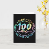 100 dagen van school slimmer kinder sterker bright kaart (Gele Bloem)