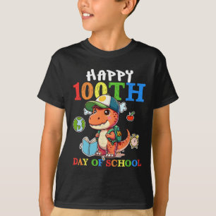 100 dagen van school T rex dinosaurus leraar jonge T-shirt