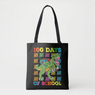 100 dagen van school T Rex Dinosaurus Leraar Stude Draagtas