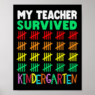 100 dagen van school T-shirt Kinder 100ste dag van Poster