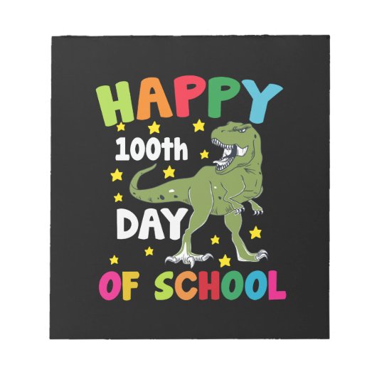 100 dagen van school Trex 100e dag van de school Notitieblok (Voorkant)