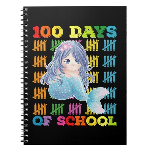 100 Dagen Van School Zeemeermin Leraar Student Notitieboek (Voorkant)