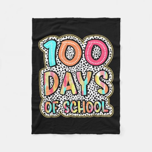 100 dagen van schoolleraren Kinder 100ste dag van  Fleece Deken (Voorkant)