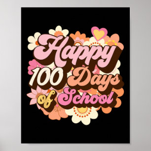 100 dagen van schoolleraren Kinder Groovy 100e dag Poster