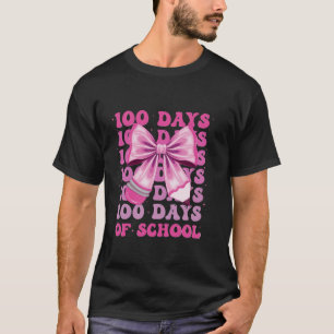 100 dagen van schoolmeisjes Coquette Bow 100ste da T-shirt
