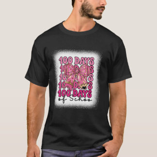 100 dagen van schoolmeisjes Coquette Bow 100ste da T-shirt