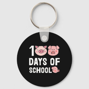 100 dagen van schoolvarken Cartoon leraar Schattig Sleutelhanger