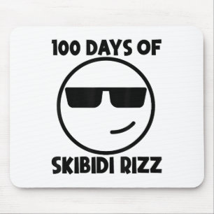 100 dagen van Skibidi Rizz Grappig Koel 100ste dag Muismat