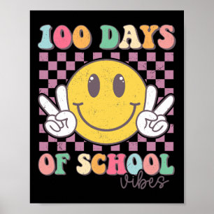 100 dagen vibes glimlach leraar jongen meisje 100s poster