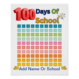100 dagen vieren met tellen perfect poster