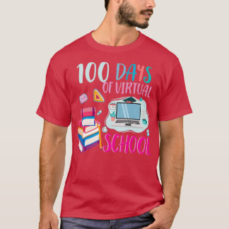100 dagen virtuele schoolleraar of schoolcadeau t-shirt