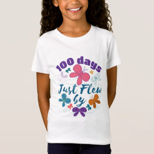 100 dagen vloog net door schoolvlinder t-shirt