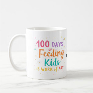 100 dagen voeden van kinderen is een kunstwerk: koffiemok