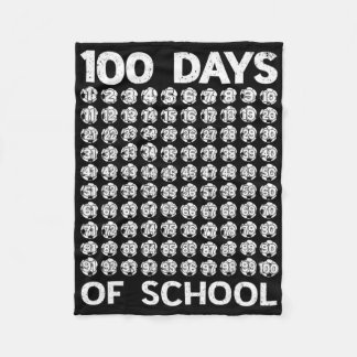 100 dagen voetbal op school 100ste dag van school  fleece deken